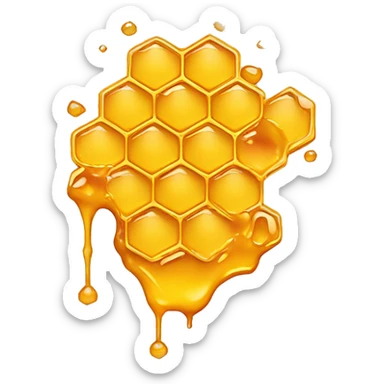 Honeycomb dripping with honey  sticker
