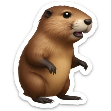 Bird beaver sticker