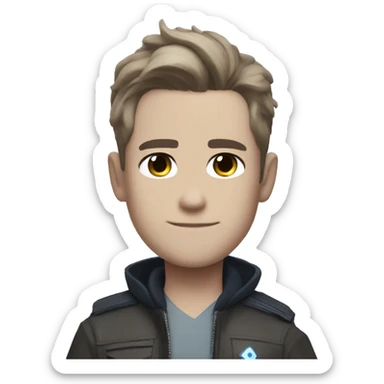 connor from detroit become human  sticker