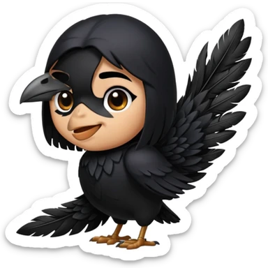raven chibi emoji sticker
