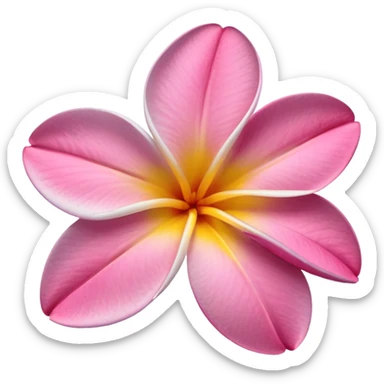 frangipani flower pink sticker