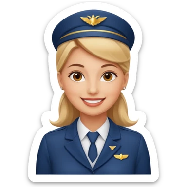 empathy flight attendant woman sticker