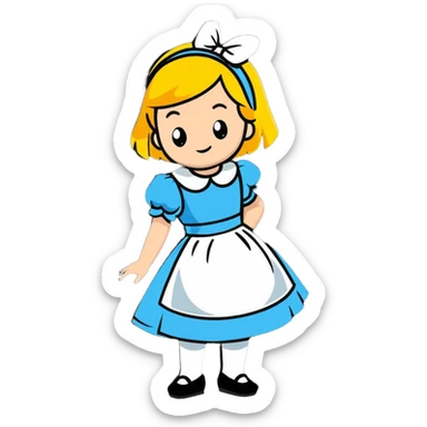 Alice from Alice in Wonderland sticker