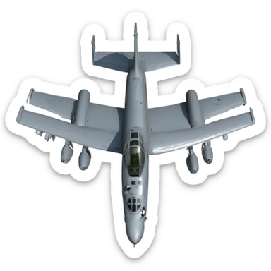 A-10 warthog military plane sticker