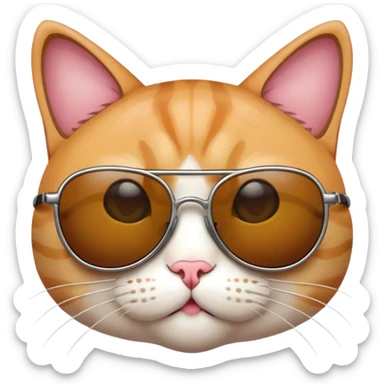 Cat with sunglasses sticker