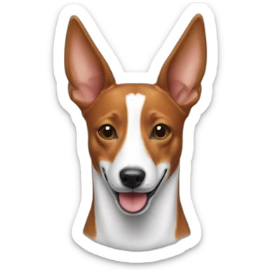 smiling basenji sticker