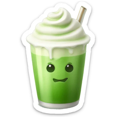 ice matcha latte sticker