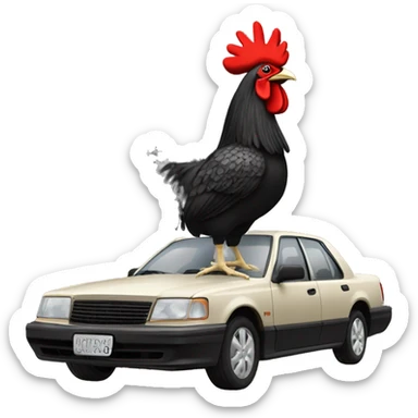 Gamecock riding on top of a commodore  sticker