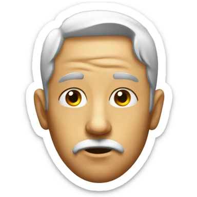 Emoji with side eye and shameful face sticker