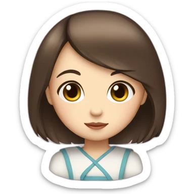 Hime cut girl sticker