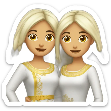 Deux amies filles algériennes sticker