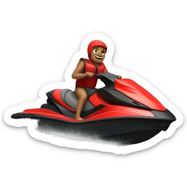Jet ski red boy  sticker