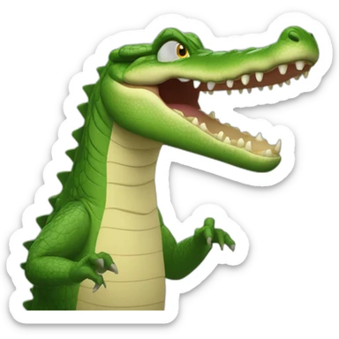 crocodile gesturing NO sticker