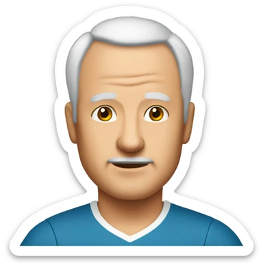 65yo man tennis balding  sticker