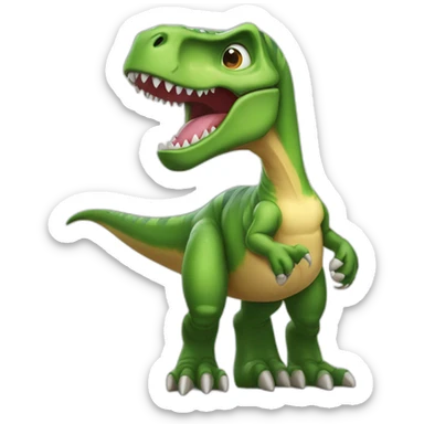 tyrannosaurus rex thumbs up sticker