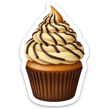 Salted caramel espresso cupcake sticker