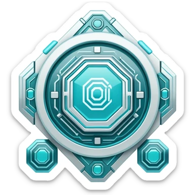  White And Cyan Cyber Aesthetic Deco sticker