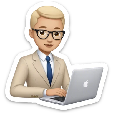 real estate agent with laptop sticker