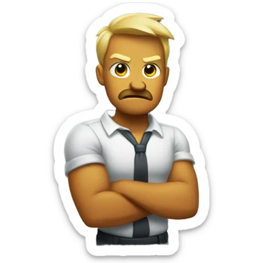 angry arms crossed emoji  sticker