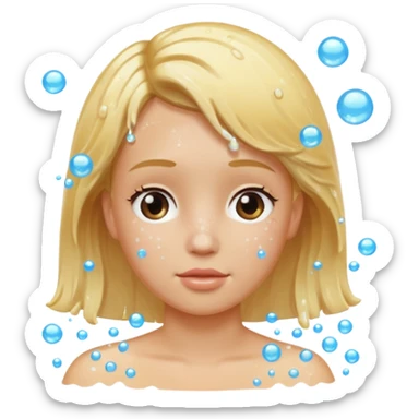 shampooing hair sticker