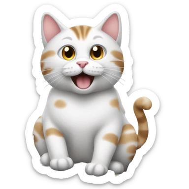 a cat typing so fast on a keyboard sticker
