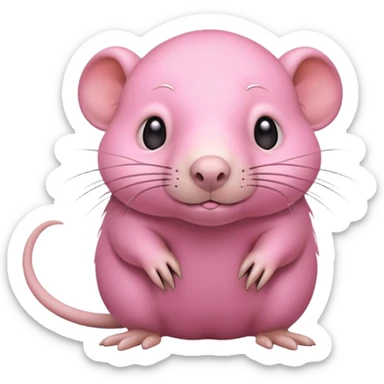 Mole rat with bulging eyes sticker