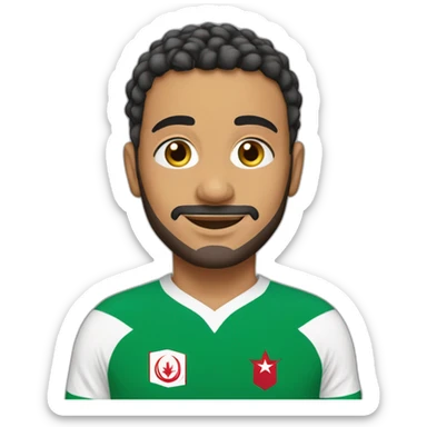 une marocaine avec le maillot du maroc sticker