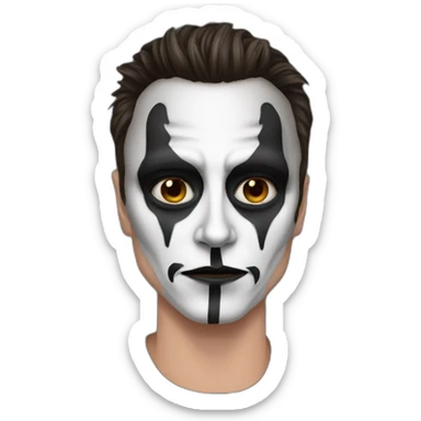 elon musk with corpsepaint sticker