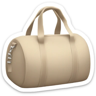 Beige cute plain gym bag sticker
