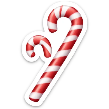 Candy cane sticker