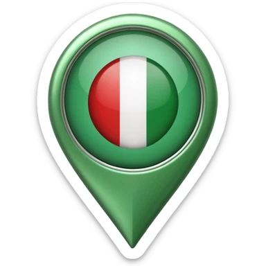 location pin Italy milan green sticker