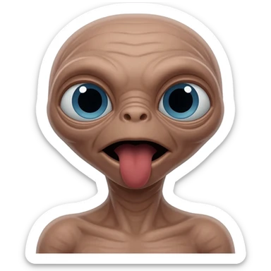 E.T. The Extra-Terrestrial from the movie throwing up sticker