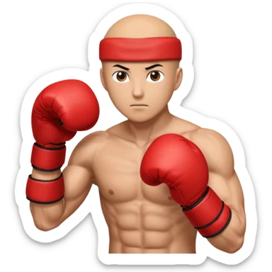 Saitama red hand punch with a boxing glove sticker