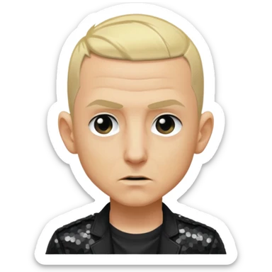 Chester Bennington with blonde hair, black sequin tour outfit  sticker