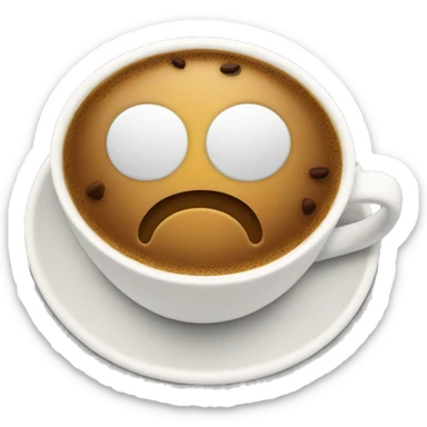 Café en una taza rosita sticker