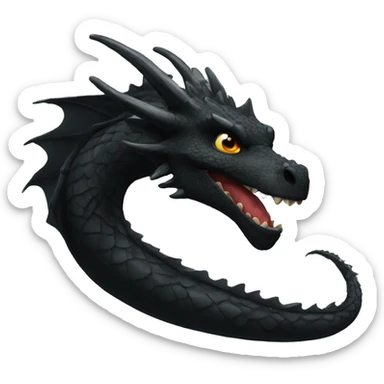 Black dragon  sticker