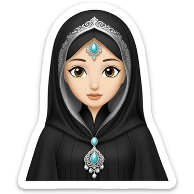Abaya with nose-peice  sticker