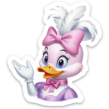 Daisy Duck from Disney winking sticker
