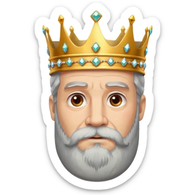 Bearded King, Old king with long gray beard and jeweled crown.
 sticker