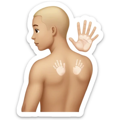 Butt cheek approriate with only one hand print appropriate  sticker