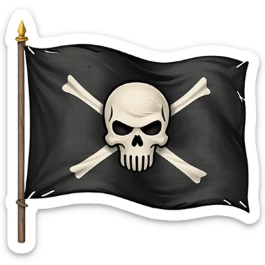 Black Flag with 13 Symbol sticker