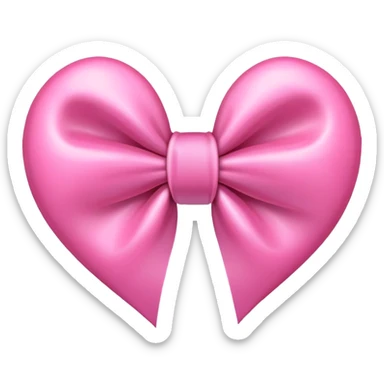 Pink heart bow sticker