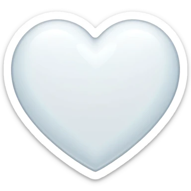 glowing white heart sticker