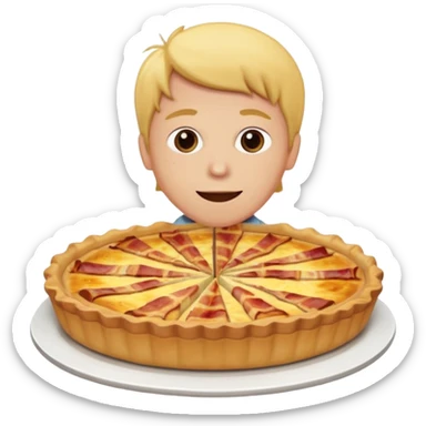 Eating quiche Lorraine sticker