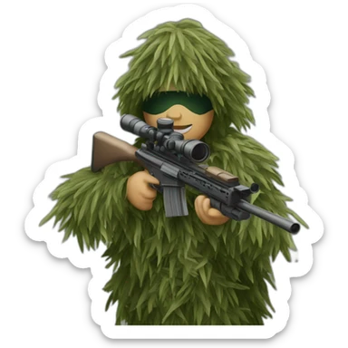Ghillie sniper sticker
