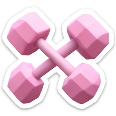 Pastel pink olympic barbell sticker