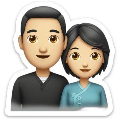 Un couple chinois  sticker