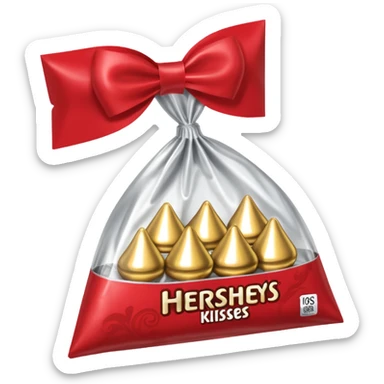 Bag of Hershey’s kisses in Hershey’s packaging  sticker