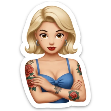 in arm pin-up tattoo all-over sticker