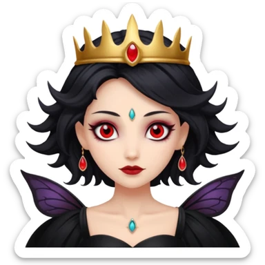 Dark fairy queen – Black gown, red eyes


























 sticker